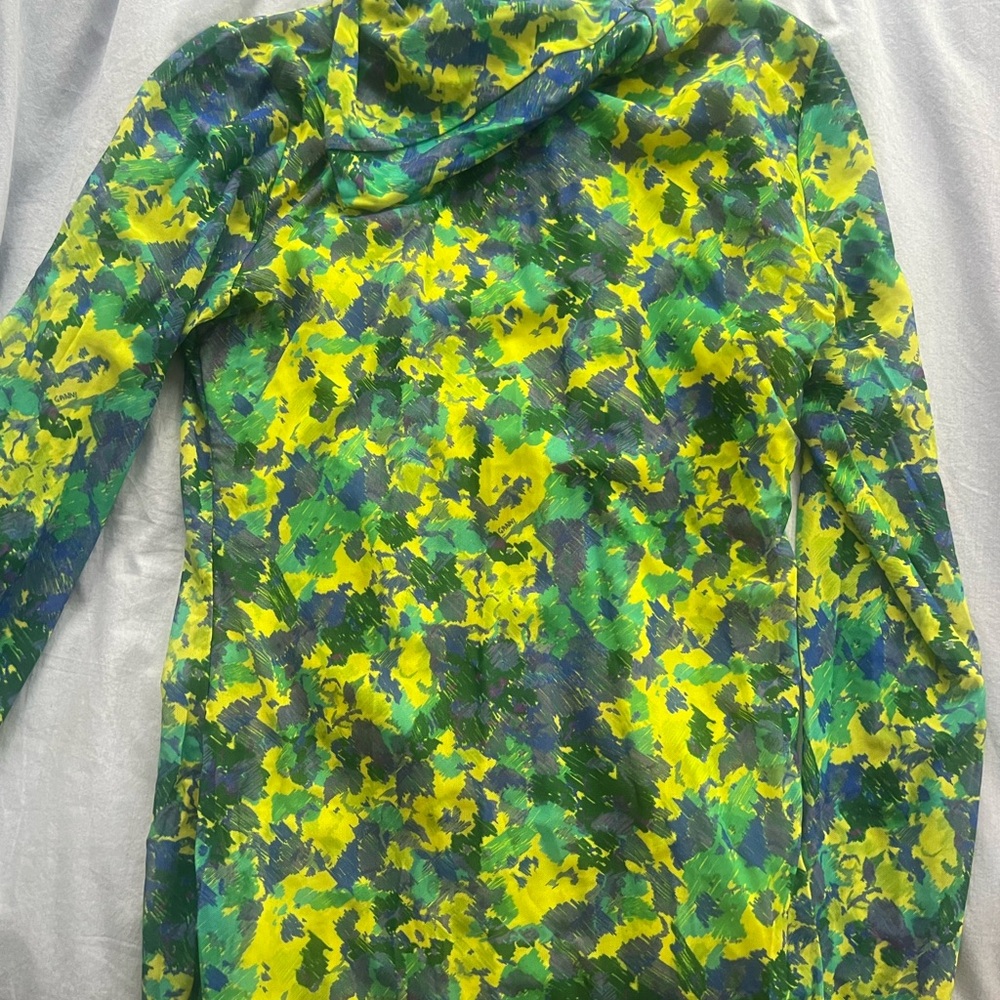 Ganni Multicolor Patterned Long Sleeve Top